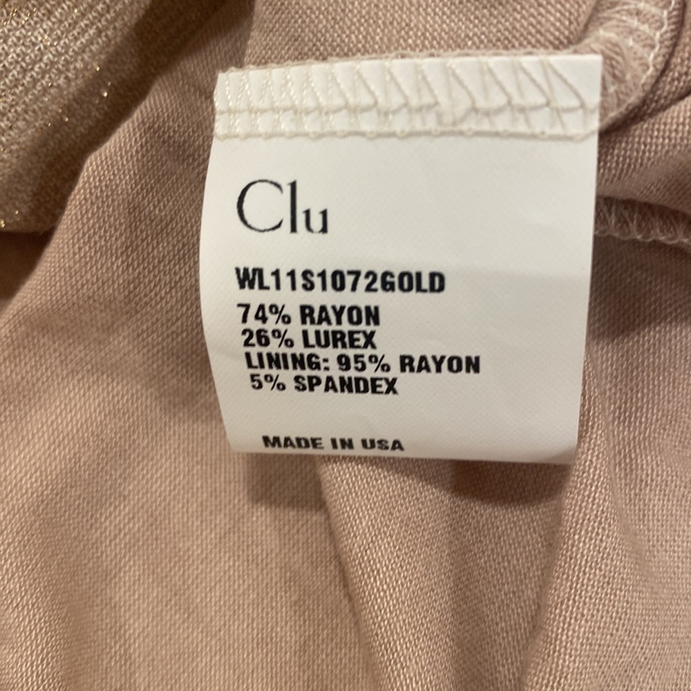 Clu Dresses:  Black & White Striped and Gold Shimmer. 34” length. Rouged - Picture 7 of 15